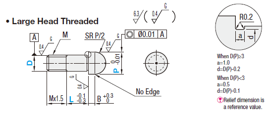 Locating Pins for Height Adjusting - Large Head Threaded:Related Image