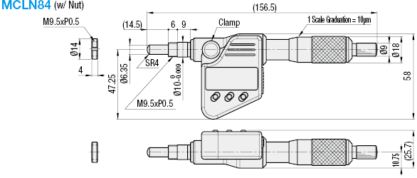 [Stage Maintenance Part] Digital Micrometer Heads (Stroke +/-12.5mm):Related Image