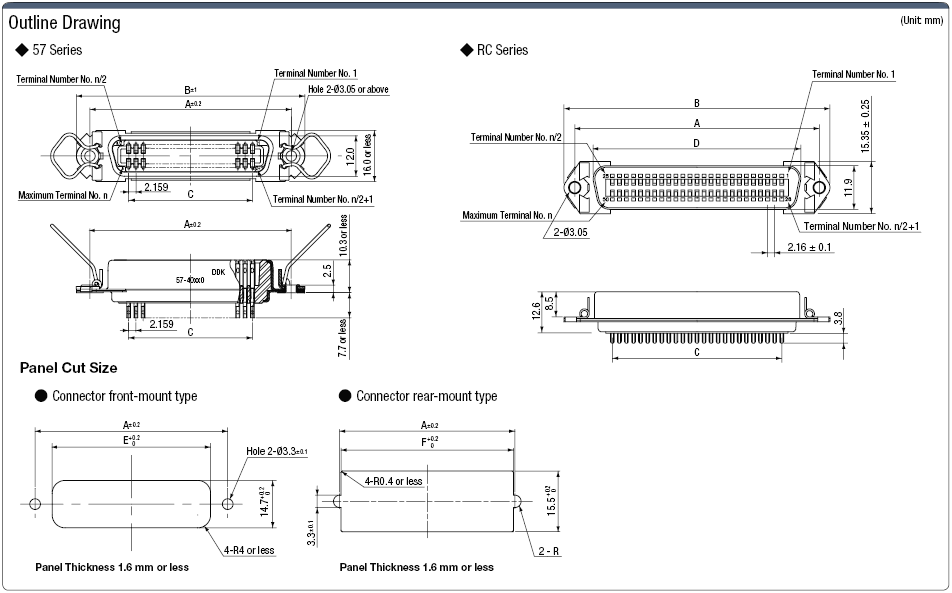 Centronics Solder Spring-lock Connector (Panel Mountable Female):Related Image