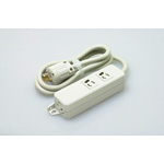 Power Strip, Retaining, Two 15-A Outlets, with Twist Lock Plug