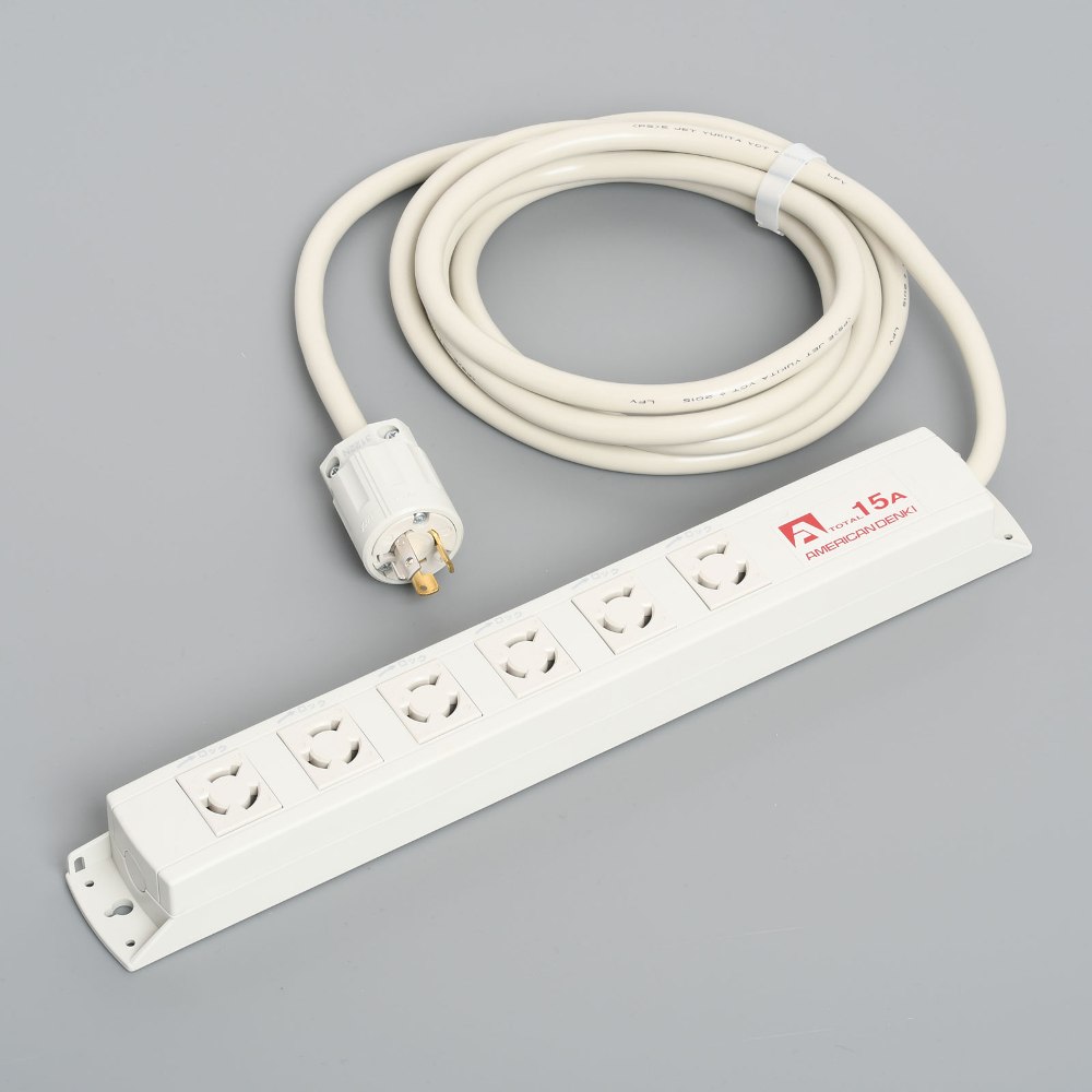 Multi-Use Power Strip, 6 Outlets NEMA L6-15R, - Cable Set with Twist Lock Plug