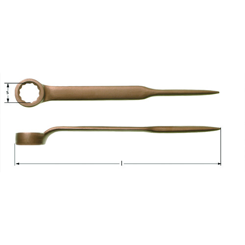 Non-Sparking Construction Box Wrench Offset with Pin