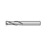 SED2L Long Square End Mill, 2-Flute, Non-Coated SED2L050