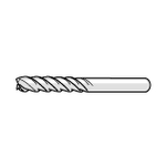SEE4L Long High-Helix End Mill, 4-Flute, Non-Coated SEE4L050
