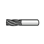 SRE3 Roughing End Mill for Aluminum, 3-Flute, Non-Coated SRE3060