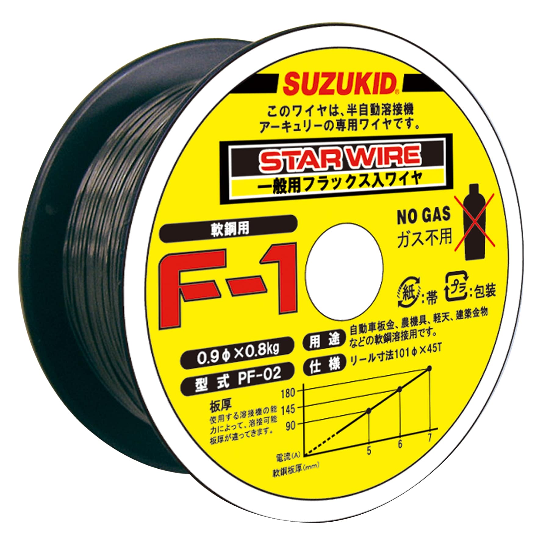 Star Wire, F-1, for Non-Gas Wire Soft Steel 0.9φ X 0.8 kg