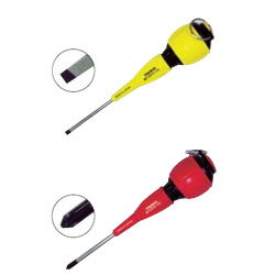 Screwdriver for electrical work with fall prevention (with magnet)