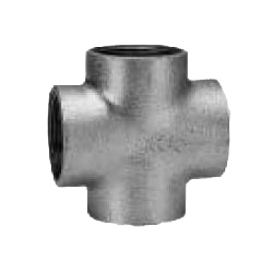 CK Fittings - Screw-in Type Malleable Cast Iron Pipe Fitting - Cross with Band