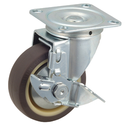 Flat Mounted Plate Type Caster 420S/413S Wheel Diameter 100-150mm