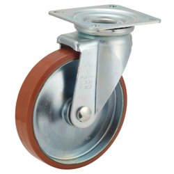 Casters for Medium Loads, P-WJ Model Logllan (Urethane) Wheeled Model with Swivel Bracket P150WJ