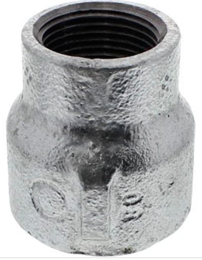 Screw-In Malleable Cast Iron Pipe Fitting, Reducing Socket RS-B-6X4