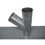 Stainless Steel Duct Fittings 45°Y Pipe SU-U-Y-250-100