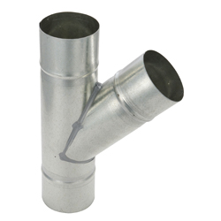 Spiral Duct Fitting 45°Y Pipe SD-Z-Y-75-75