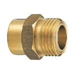Copper Tube Fitting, Copper Tube Fitting for Hot Water Supply, Copper Tube External Screw Adapter for Flexible Tubes M154F-3/4X22.22