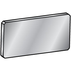 Flat Bar / Rolled Aluminum Mounting Plate/Bracket, B Dimension, HRZZA HUZZA