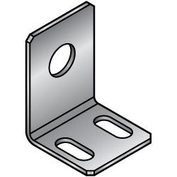 L-Shaped Sheet Metal Mounting Plate / Bracket -Hole Position Center Distribution Type- FSSBS