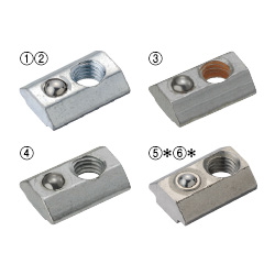 Pre-Assembly Insertion Nuts for Aluminum Frames with Temporary Holding Function - For 5 Series (Slot Width 6mm) HNTU5-3