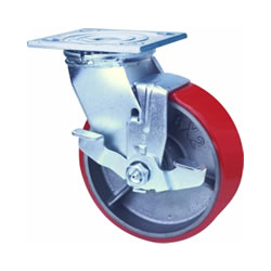 Heavy load caster Universal type with side brake
