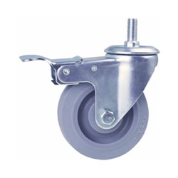 Light load caster TPR wheel Screw type with brake