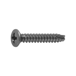Cross Recessed Raised Countersunk Head Tapping Screws, 2 Models Grooved B-1 Shape