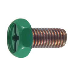 Green Bolt With Cross-Head/Straight-Head (+/-) Hole HXBH-BR-M5-10