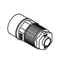 Fluoropolymer Pipe Fitting, LQ1 Series, Female Connector, Metric Size LQ1H24-F-1
