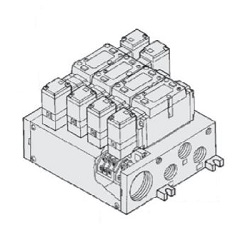 5-Port Solenoid Valve, Pilot Operated, Plug-in/Non Plug-in, VFR3000 Manifold KQ2W03-34N