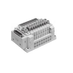5-Port Solenoid Valve, Plug-in, Connector Connection Base, D-Sub Connector, Rechargeable Battery Compatible, 25A-SY5000 Series, Manifold