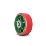 Ductile Caster Wheels - Wide Type Urethane Wheels (with Bearings) TULB 300X90TULB