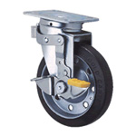General Casters Steel Medium Load Plate Type S Series, Side Pedal Type Fixed and Swivel Switch, SJ-KS (GOLD CASTER)