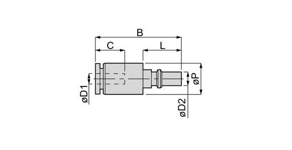 Light coupling E3/E7 series plug, one-touch coupling, straight: related images