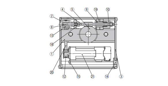 LER Series Electric Rotary Table structure drawing