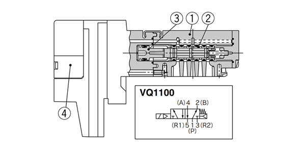 VQ1100 structure drawing / connection drawing