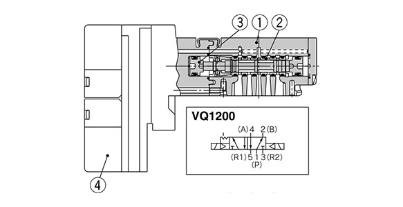 VQ1200 structure drawing / connection drawing
