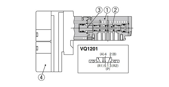 VQ1201 structure drawing / connection drawing