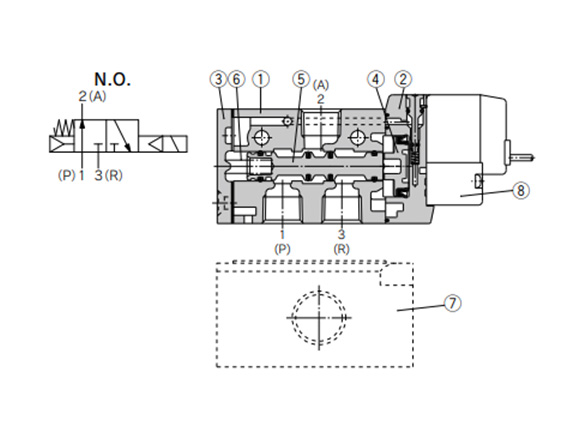 SYJ700 Series structure drawing 2