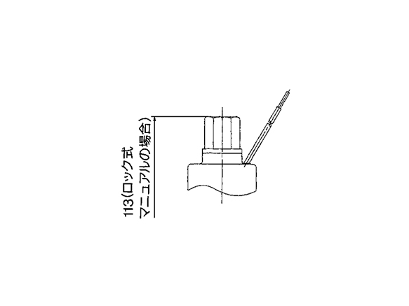 Locking type with manual override dimensional drawing