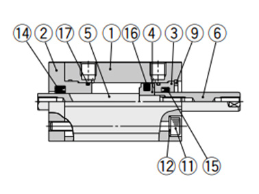 Diagram: standard, ø12 (12‑mm bore size)