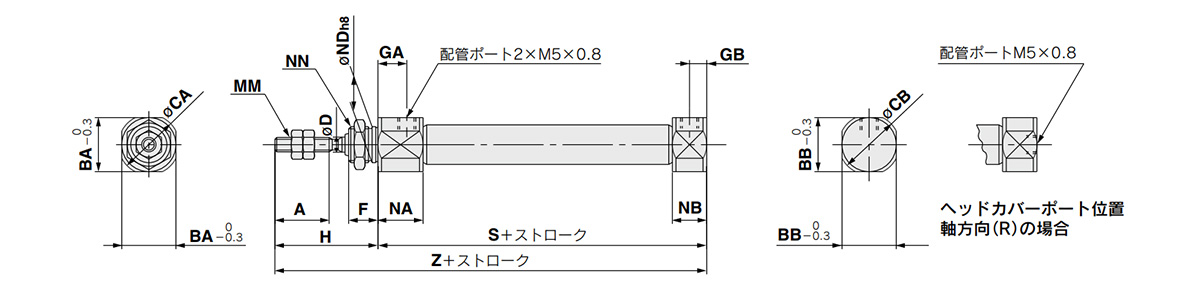 Basic Type (B) / C□J5B□SR / V Drawing