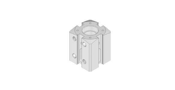 K series external appearance (mounting tap: 2 × M10 × 1.5 / Pin hole: 2 × ø10 [diameter 10 mm] H7)