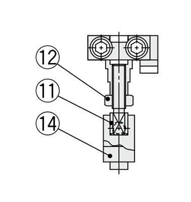 With auto switch + angle adjuster; size 10 structure drawing
