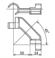 CREFORM Parts, Mounting Parts, Plastic Joint J-112B drawing