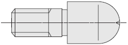 Locating Pins Large Head, Spherical, Threaded Product Features