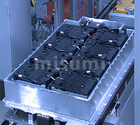 Application of feed pins in lithium battery industry