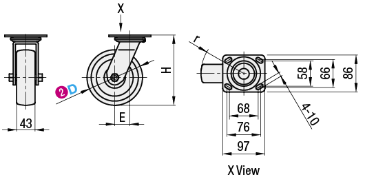 Casters  Heavy Load  Wheel Material: Nylon:Related Image