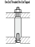Circular Posts/One End Threaded One End Tapped with Pilots at Both Ends:Related Image