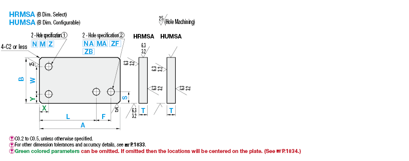 Flat Bars Mounting Plates/Brackets/B Dim. Selectable:Related Image