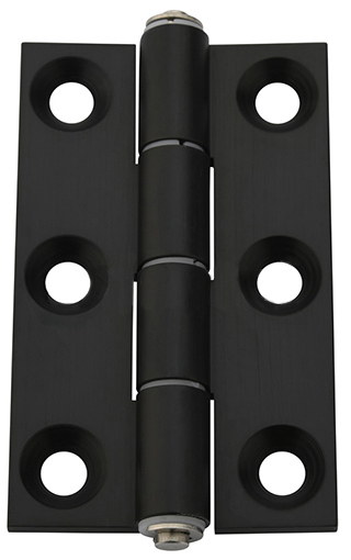 Economic type Aluminum butterfly hinge Length-increased type Black anodized Product drawing