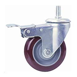 Economic type Light load caster Urethane wheel Screw type with brake