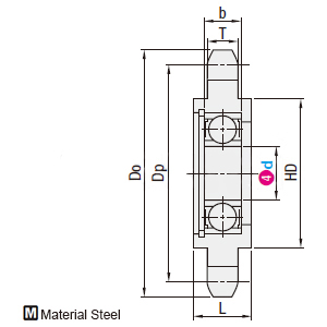 Idler Dimensional Drawing